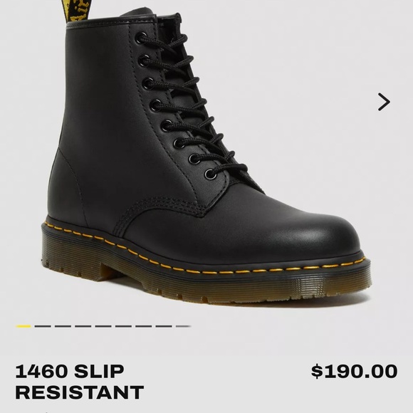 Dr. Martens AirWair Black Leather Cushion Sole Boots - Picture 2 of 16